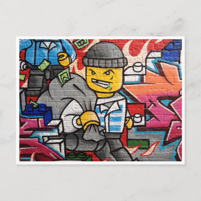 cartoon burglar postcard (Front)