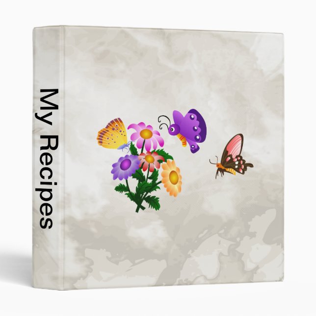 Cartoon Butterflies Binder (Front/Spine)