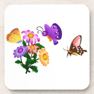 Cartoon Butterflies Coaster