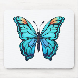 Cartoon butterfly illustration mouse pad