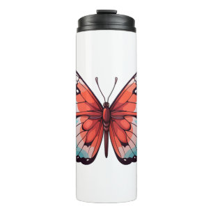 Cartoon butterfly illustration thermal tumbler