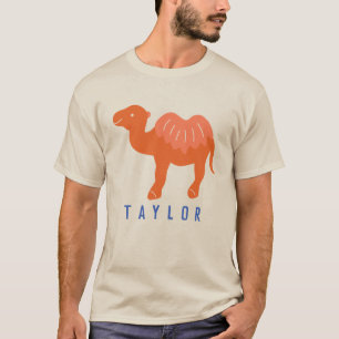 Cartoon Camel Orange Bactrian 2 Humps Personalized T-Shirt