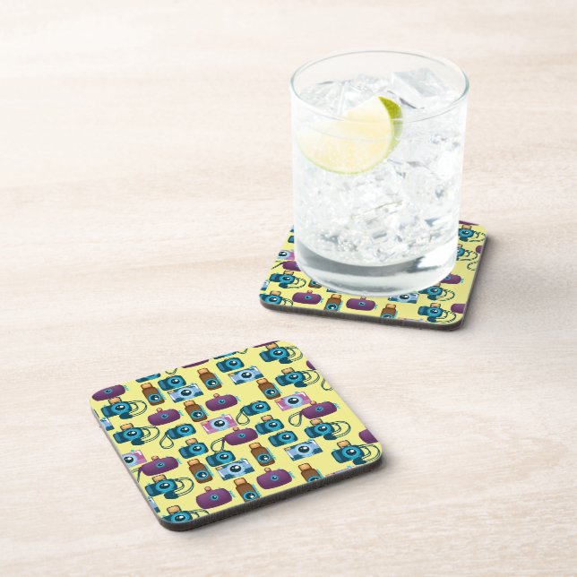 Cartoon camera pattern coaster (Right Side)