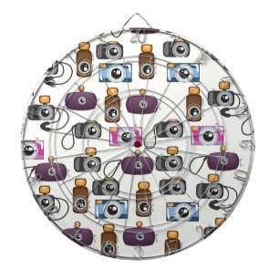 Cartoon camera pattern dartboard