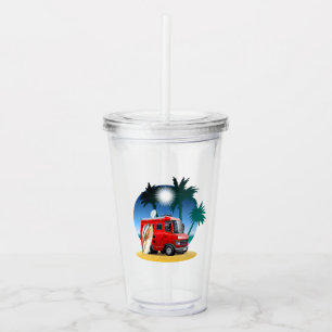 Cartoon Camper Acrylic Tumbler