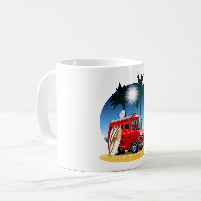 Cartoon Camper Coffee Mug (Front Left)