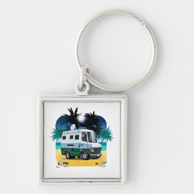 Cartoon Camper Keychain (Front)