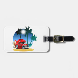 Cartoon Camper Luggage Tag