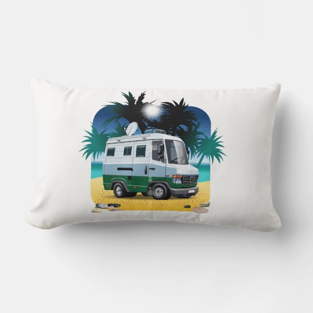 Cartoon Camper Lumbar Pillow (Front)