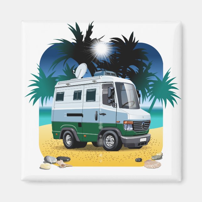 Cartoon Camper Magnet (Front)