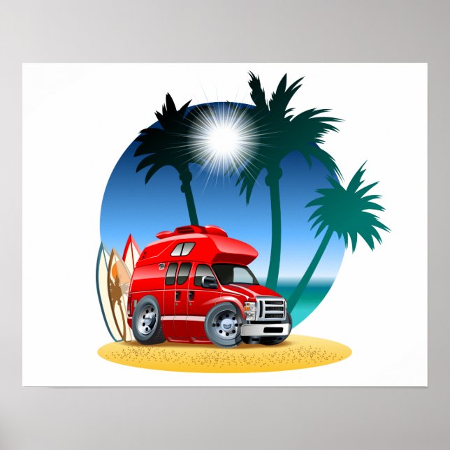 Cartoon Camper Poster (Front)