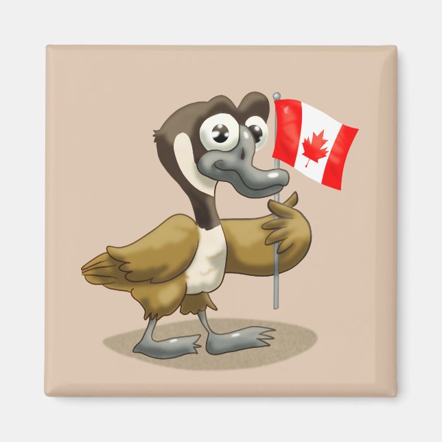 Cartoon Canada Goose Magnet (Front)