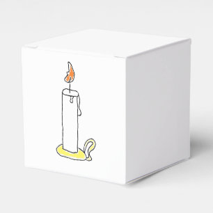 Cartoon Candle Holiday Candlestick Design Favor Box