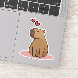 Cartoon capybara sticker