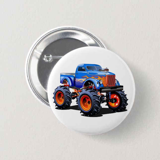 Cartoon car 2 inch round button (Front & Back)
