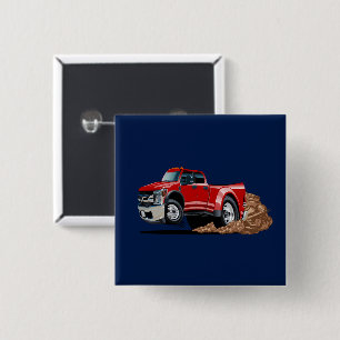 Cartoon car 2 inch square button