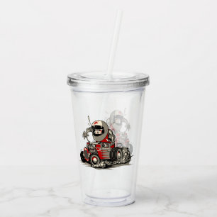cartoon car acrylic tumbler