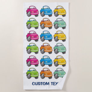 Cartoon Car Beach Towel