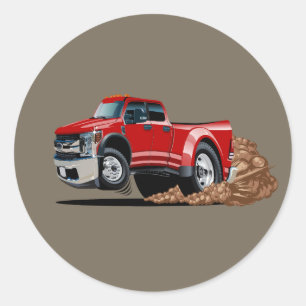 Cartoon car classic round sticker