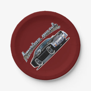 Cartoon car paper plate