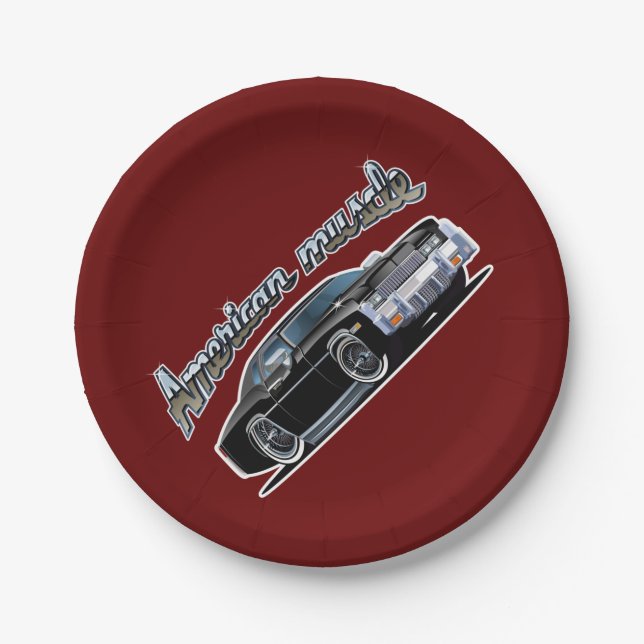 Cartoon car paper plate (Front)