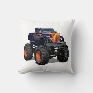 Cartoon car throw pillow