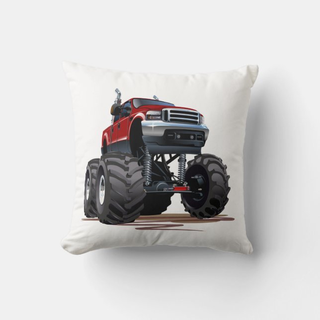 Cartoon car throw pillow (Front)
