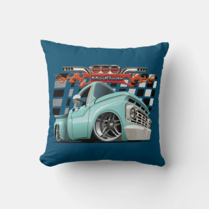 Cartoon car throw pillow
