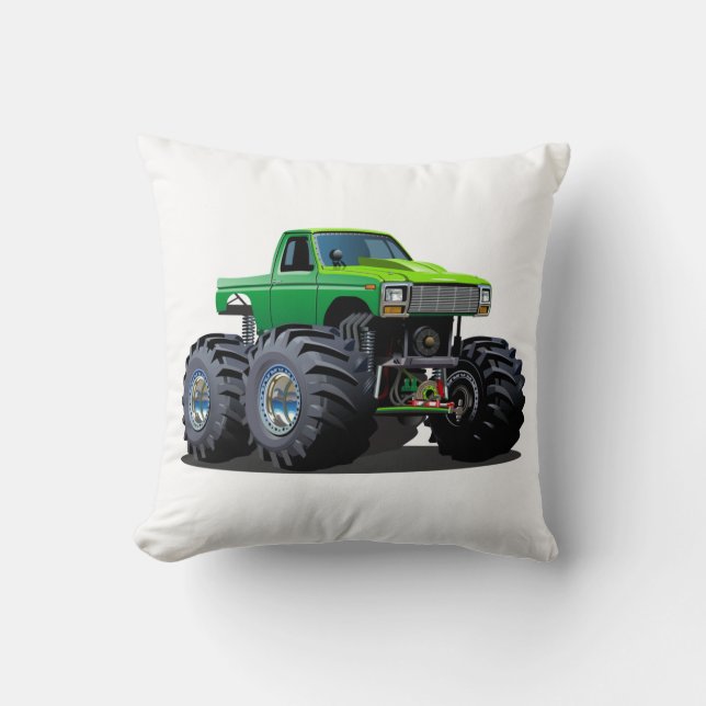 Cartoon car throw pillow (Front)