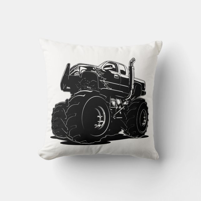Cartoon car throw pillow (Front)