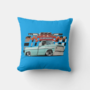 Cartoon car throw pillow