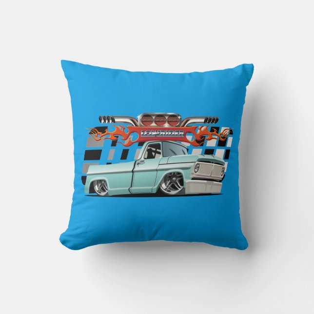 Cartoon car throw pillow (Front)