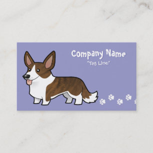 Cartoon Cardigan Welsh Corgi Business Card