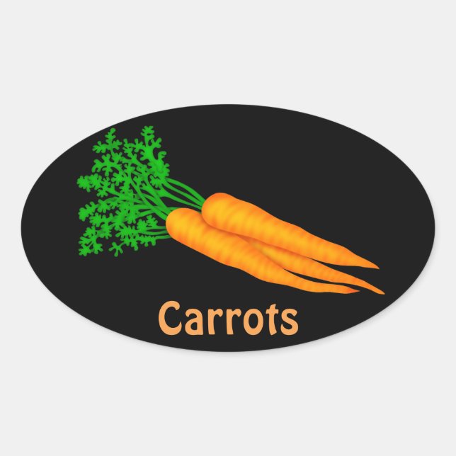 Cartoon Carottes nourriture amusant autocollant (Devant)