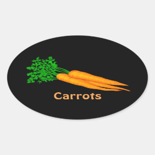 Cartoon Carottes nourriture amusant autocollant