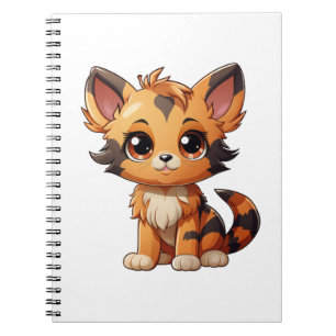 Cartoon cat illustration notebook