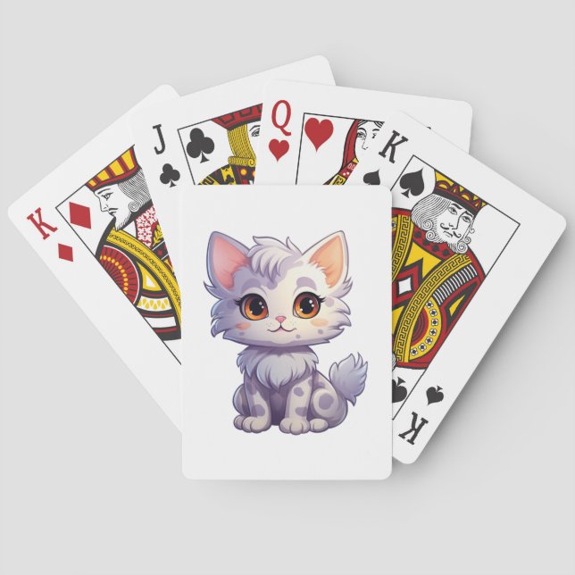 Cartoon cat illustration playing cards (Back)