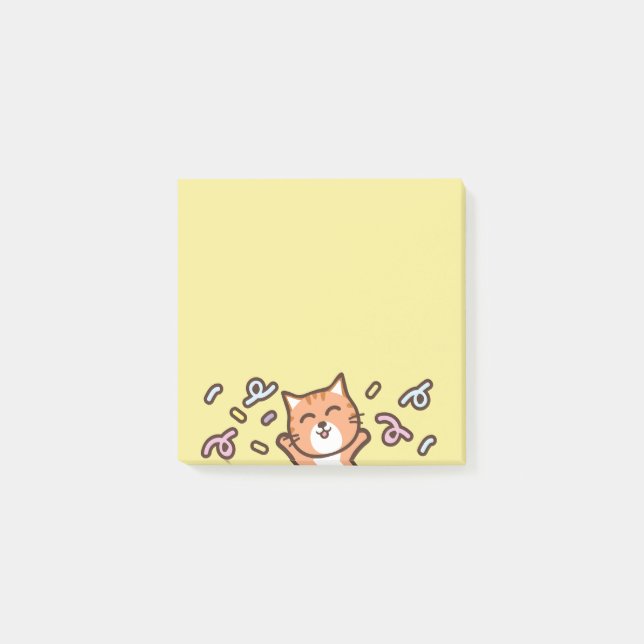 Cartoon cat memo post-it notes (Front)