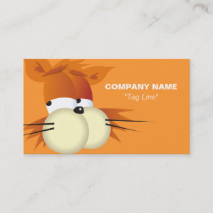 Cartoon Cat Orange Business Card