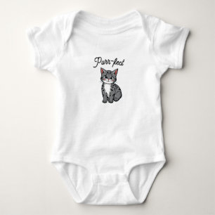 Cartoon Cat Purr-fect Baby Bodysuit
