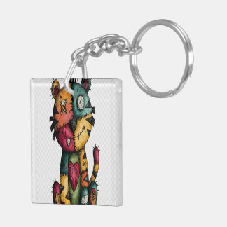 Cartoon Cat-Tiger Hybrid Keychain