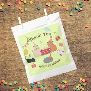 Cartoon Cats Birthday Party Favour Bag