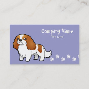 Cartoon Cavalier King Charles Spaniel Business Card