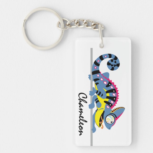 cartoon chameleon keychain (Front)