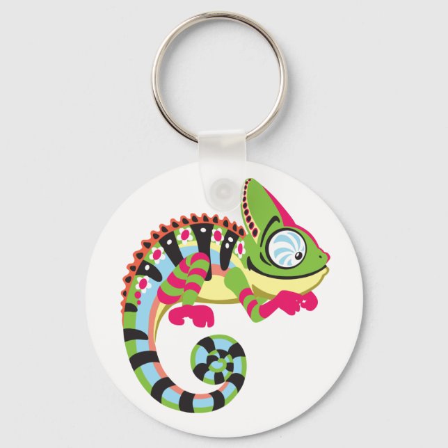 cartoon chameleon keychain (Front)