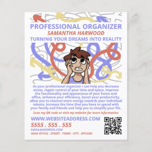 Cartoon Chaos Design, Professional Organizer Flyer