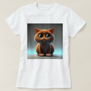 cartoon character illustration of a cute cat T-Shirt