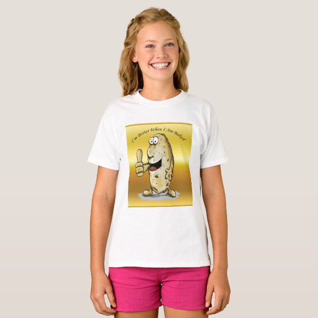 cartoon character potato with big eyes 1 T-Shirt (Front Full)
