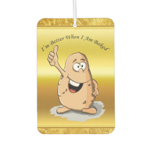 cartoon character potato with big eyes 2 air freshener