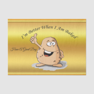 cartoon character potato with big eyes 2 tissue paper